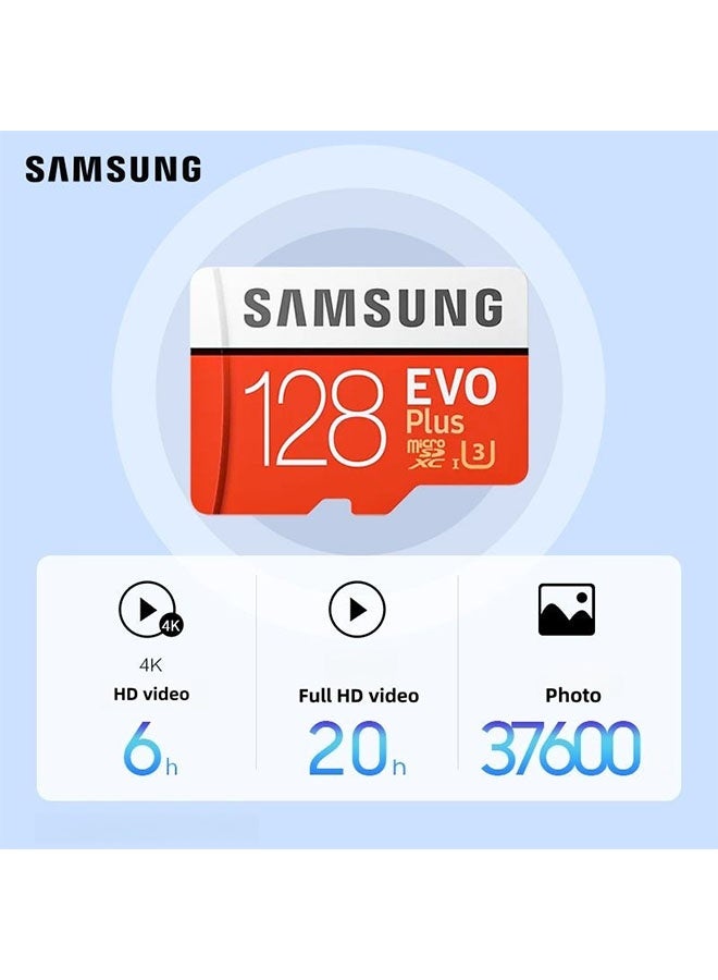 سامسونج إيفو بلس 128GB بطاقة ذاكرة عالية السرعة U3 بطاقة TF للهواتف المحمولة، كاميرات القيادة، وكاميرات المراقبة - التوافق العالمي - Image 1